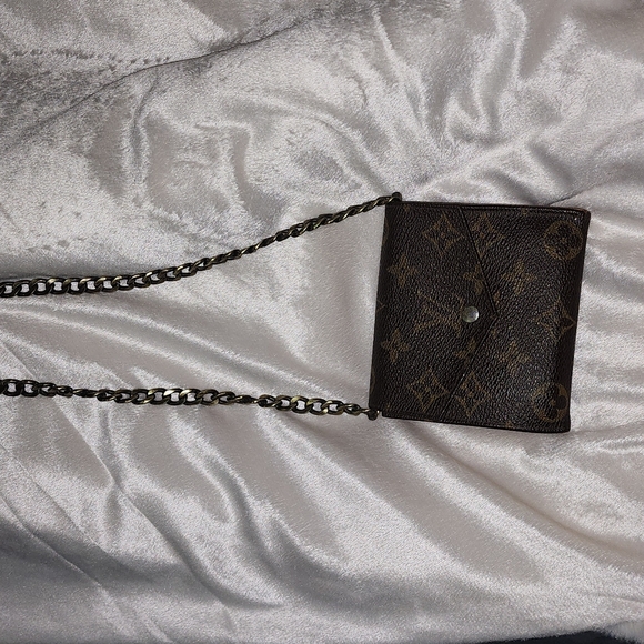 LV Monogram Monnaie Double Snap Wallet with Unbranded Chain - Picture 11 of 12